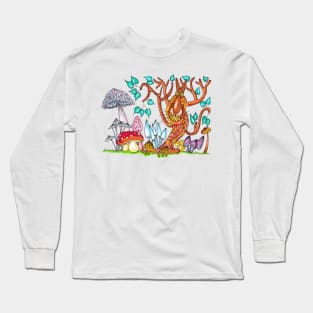 Freaky fungus forest Long Sleeve T-Shirt